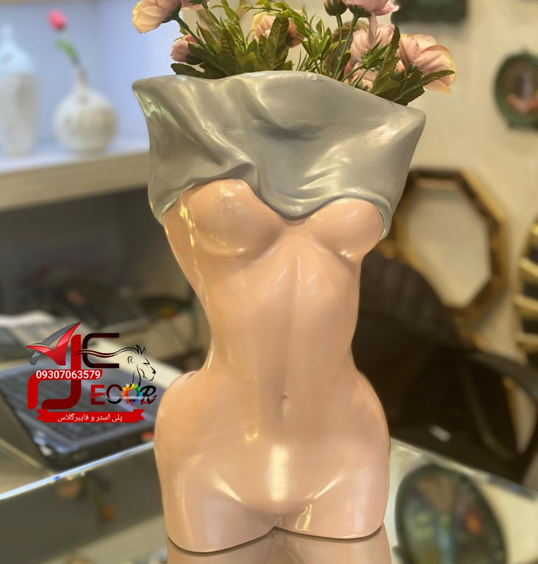 گلدان رومیزی طرح زن برهنه